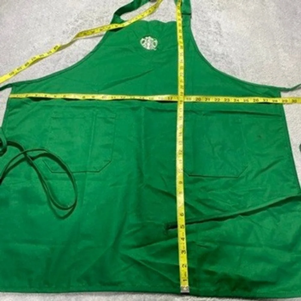 Starbucks Unisex OS Apron Barista Classic Green Embroidered Logo Pockets